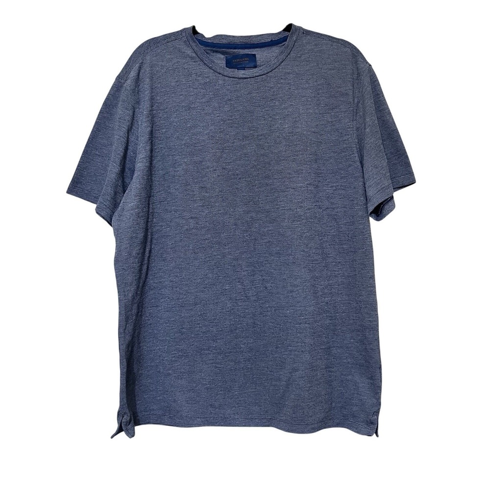 Fairlane‎ Performance Pique Mens Blue Short Sleeve Shirt Size L